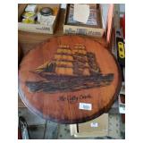 Wooden Decoration With Sailboat