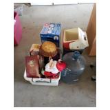Christmas Decorations,  Cooler. Plastic Jug &