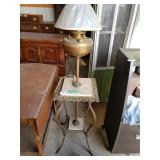 Stone Top  Metal Lamp