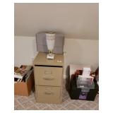 2 Drawer File Cabinet,  Lamp