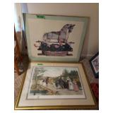 Colonial Era Painting & Wooden Horse Painting