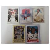 Jersey/Bat Baseball Cards Inserts 5 In Lot