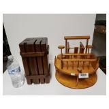 Knife Block And Napkin Holder