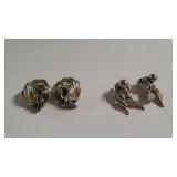 (2) Pair Ladies Clip-on Earrings - Marked Coro