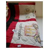 Quilt With Embroidered Antique Cars