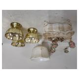 Flower Vases, Flower Jewelry Box , Golden Small