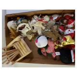 Wooden Chair And Christmas Ornaments
