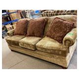 Tan-Colored Sofa w/(3) Accebt pillows