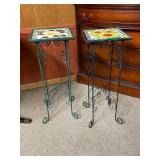 (2) Decorative Metal Stands