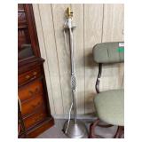 Modern Silvertone Floor Lamp - 49" tall - base