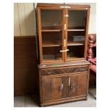 Vintage Wooden China Cabinet