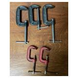 (5) C-clamps - (3) 3", (2) 2"