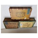Assorted Cigar Boxes Some With Contents