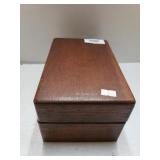 Shaw Walker Wooden Box With Contents