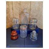 Vintage Mason Jars and Insulators