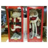 Vintage Animated Santa And Mrs. Clause