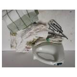 Hamilton Beach Hand Mixer & Kitchen Towels