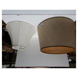 Brown & White Lampshades