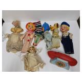 Vintage Hand Puppets Doll And Phone