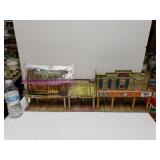 Tin Vintage 1950s Frontier Town Fort And Stockade