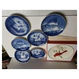 Blue Decorative & Avon Cardinal Plates