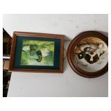 Decorative Dog Plate & Waterfowl Tray