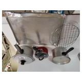 Assorted Pots, Baking Sheets, Racks