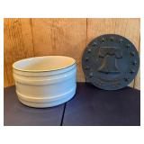 Vintage Bowl &Cast Iron Hot Plate and or Wall