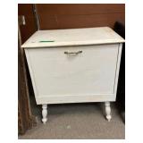 Vintage Wooden Stand w/fold-out storage Bin