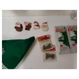 Vintage Christmas Ornaments,  Tree Skirt Tinsley