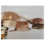 Brown Glass Pots