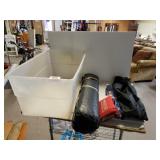 Storage Bin, Tarp, Umbrella