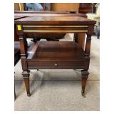 Gold Colored Accented End Table w/drawer