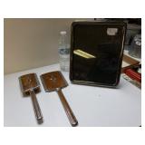 Vintage Art Deco Brush And Mirror And Picture