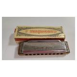 Mary Wood Band Harmonica W/original Box