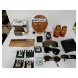 Handmade Puzzle. Keychain, Clock, Sunglasses,