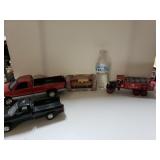 Car And Trucks And Bank
