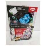 Floral Black Bucket Seat Cover