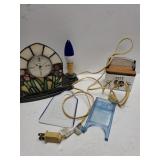 Linden Tiffany Inspired Clock, Rooster Salt Case