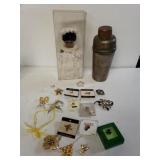 Old Shaker, Assorted Pins, Bride Doll