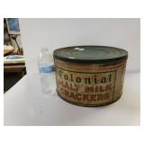 Antique Colonial Malt Milk Crackers Tin