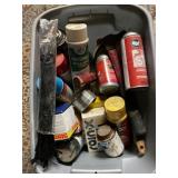 Tote of Assorted Car Cleaners & More