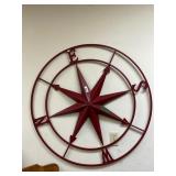 Large Metal Compass Rose Wall/House Hanging