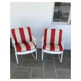 Two Vintage Metal Rockers w/ New Cushions and one