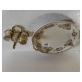 Gold Emblem Plate & Salt/pepper Shakers