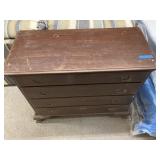 Chippendale Foot Solid Mahogany Bachelors Chest