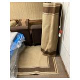Pair 5x7 Brown & Tan Area Rugs