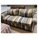 Klaussner Modern Coastal Striped Sofa