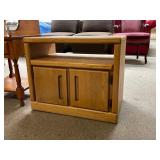 Small Light Colored Wood TV Stand w/Storage