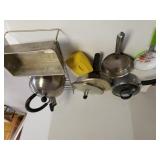 Assorted Pans, Tea Kettle & More